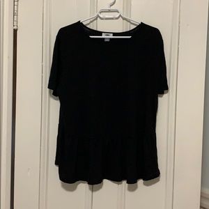 Old navy black peplum style top
